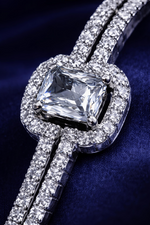 Elegant White Crystal Solitaire Bracelet for Women (BAR10)