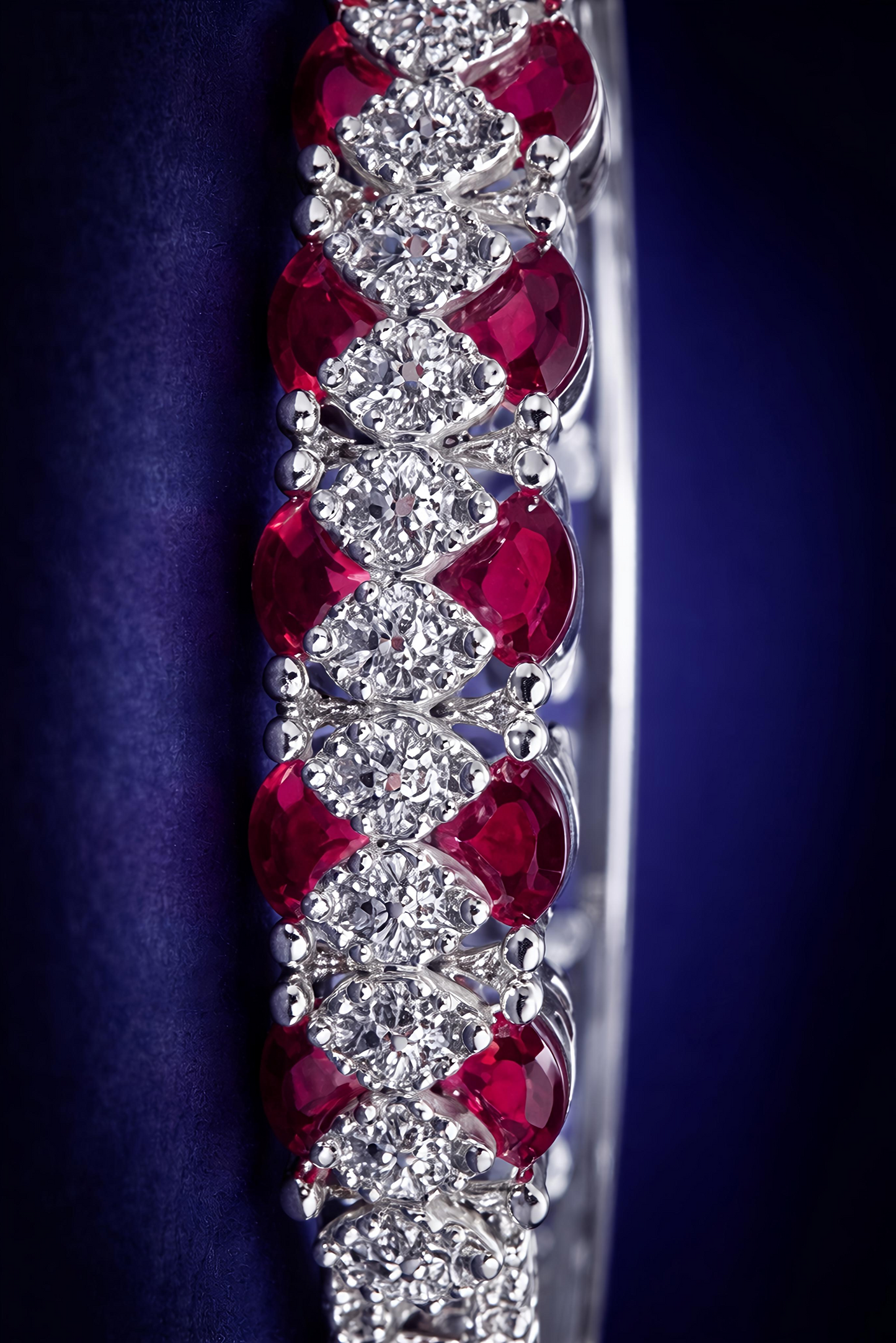 Luxury Ruby Red Crystal Bracelet for Women (BAR6)