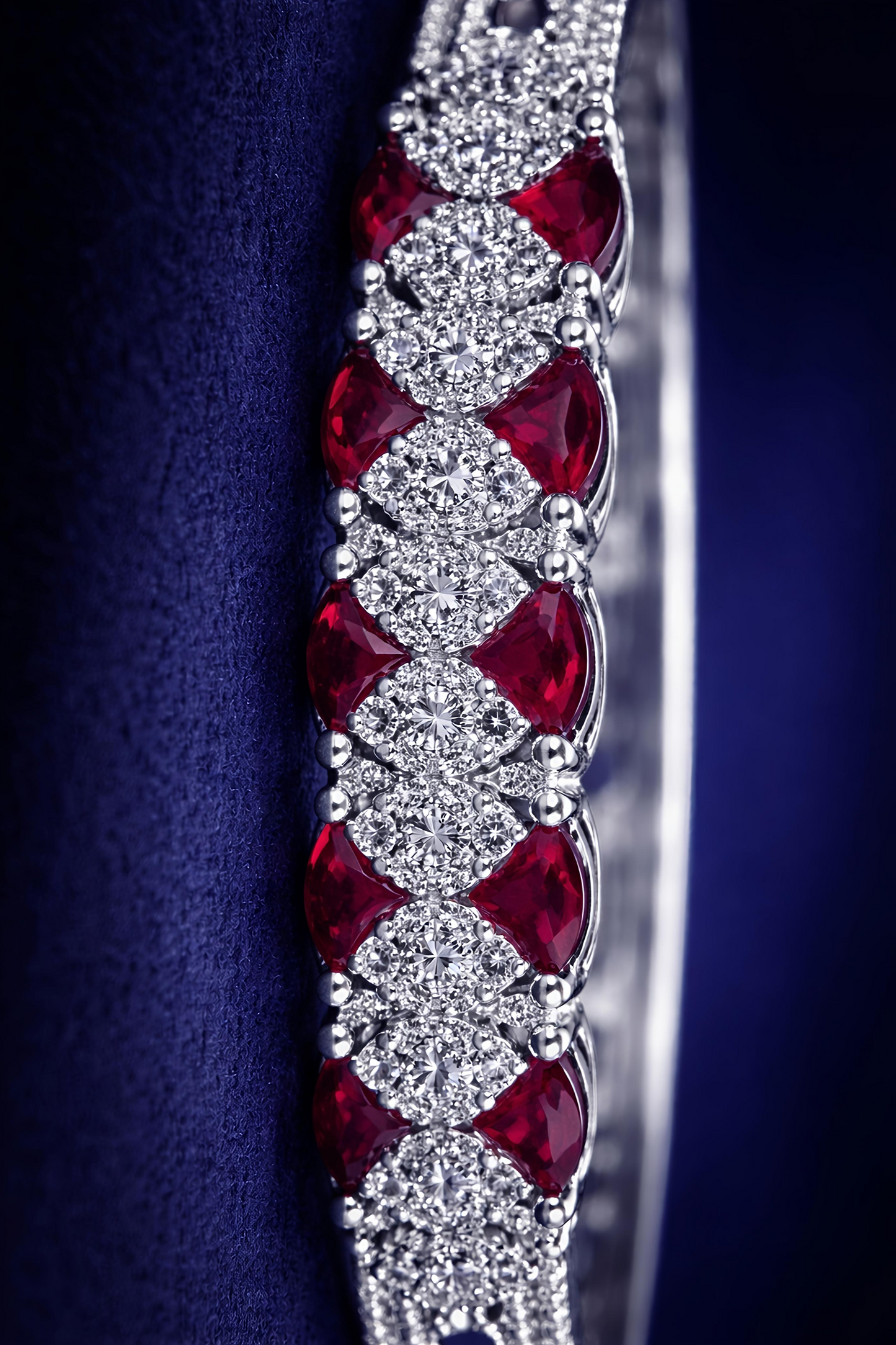 Luxury Ruby Red Crystal Bracelet for Women (BAR6)