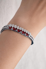 Luxury Ruby Red Crystal Bracelet for Women (BAR6)
