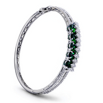 Royal Emerald Green Bracelet with Crystal Detailing (BAR4)