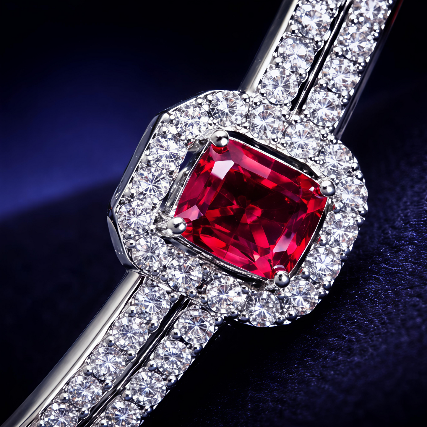 Premium Ruby Crystal Bracelet (BAR3)