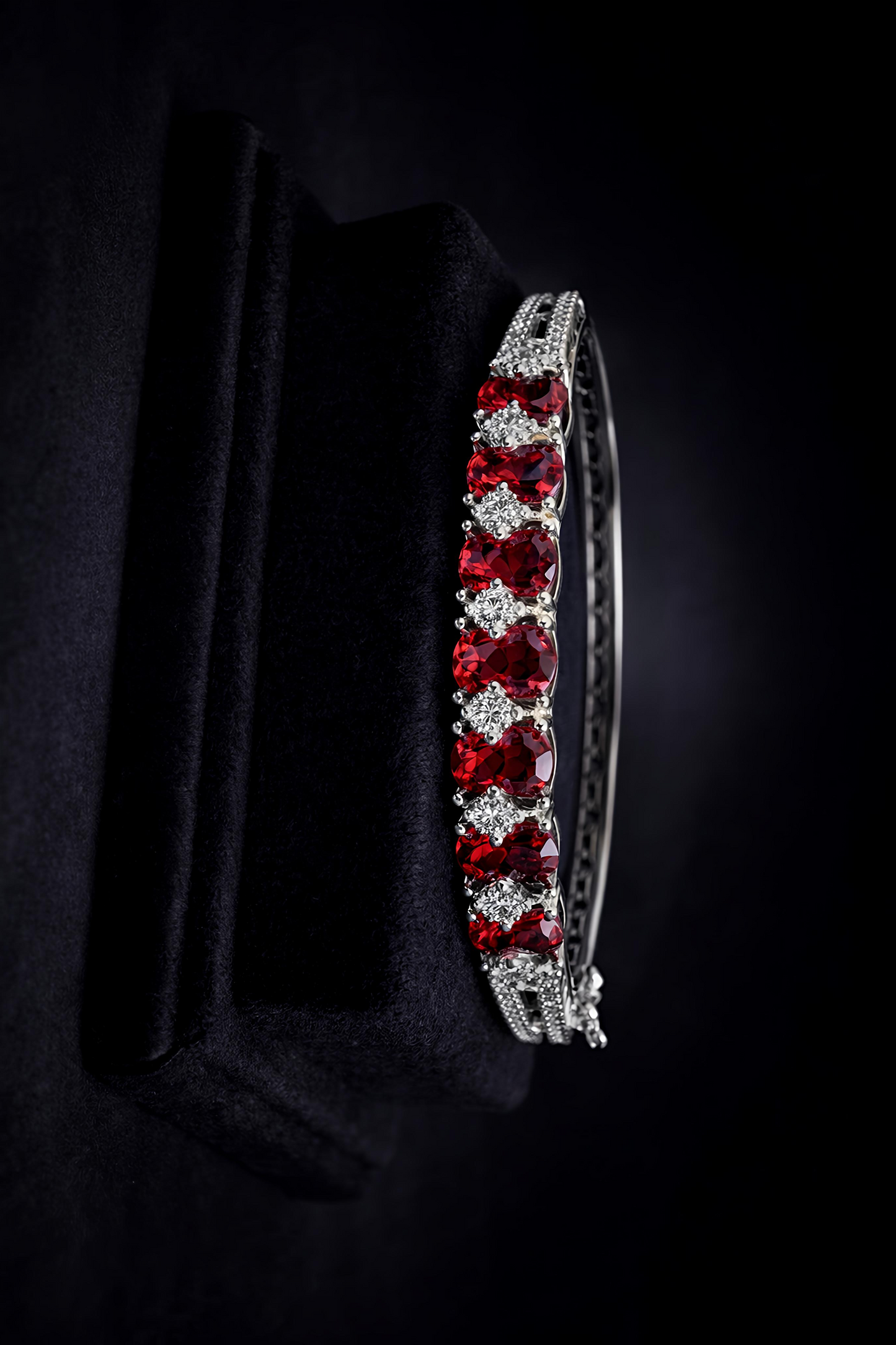 Luxury Ruby Red Crystal Bracelet for Women (BAR6)