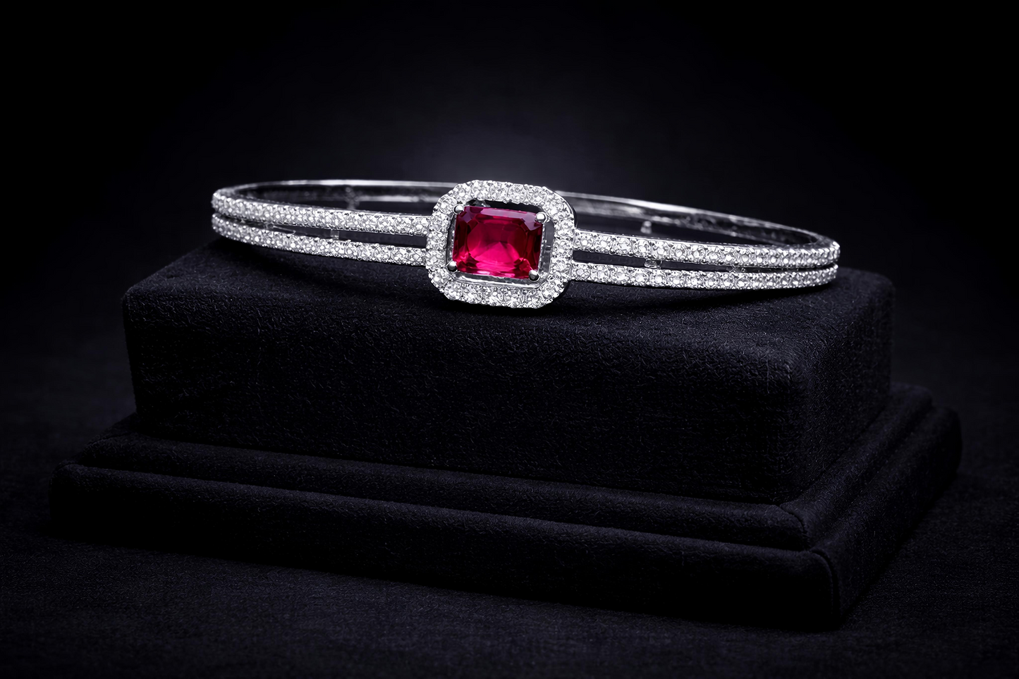 Premium Ruby Crystal Bracelet (BAR3)