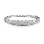 Luxury Diamond-Style Silver Bracelet (BAR2)