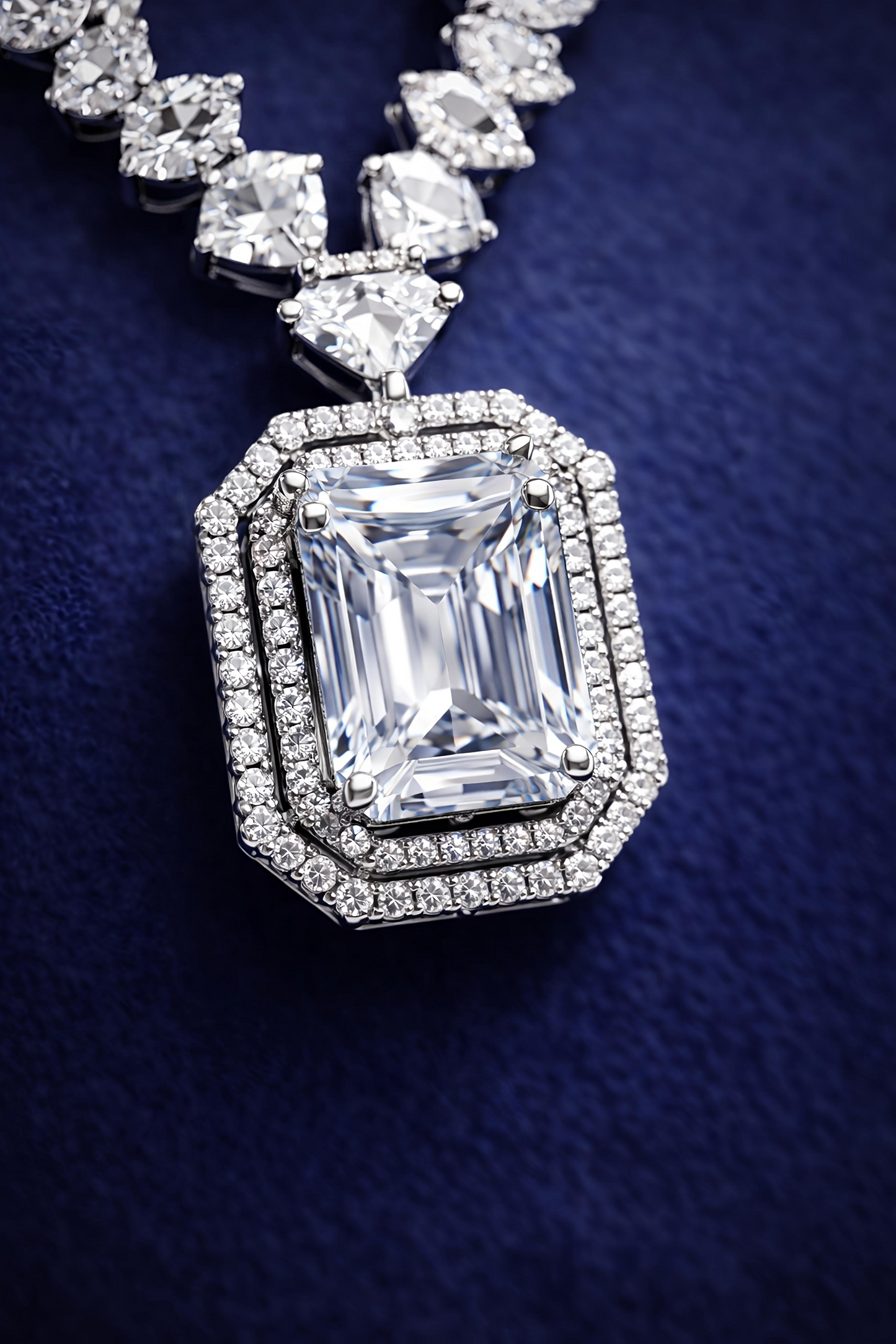 Luxury Crystal American Diamond Pendant Set (MAN20)