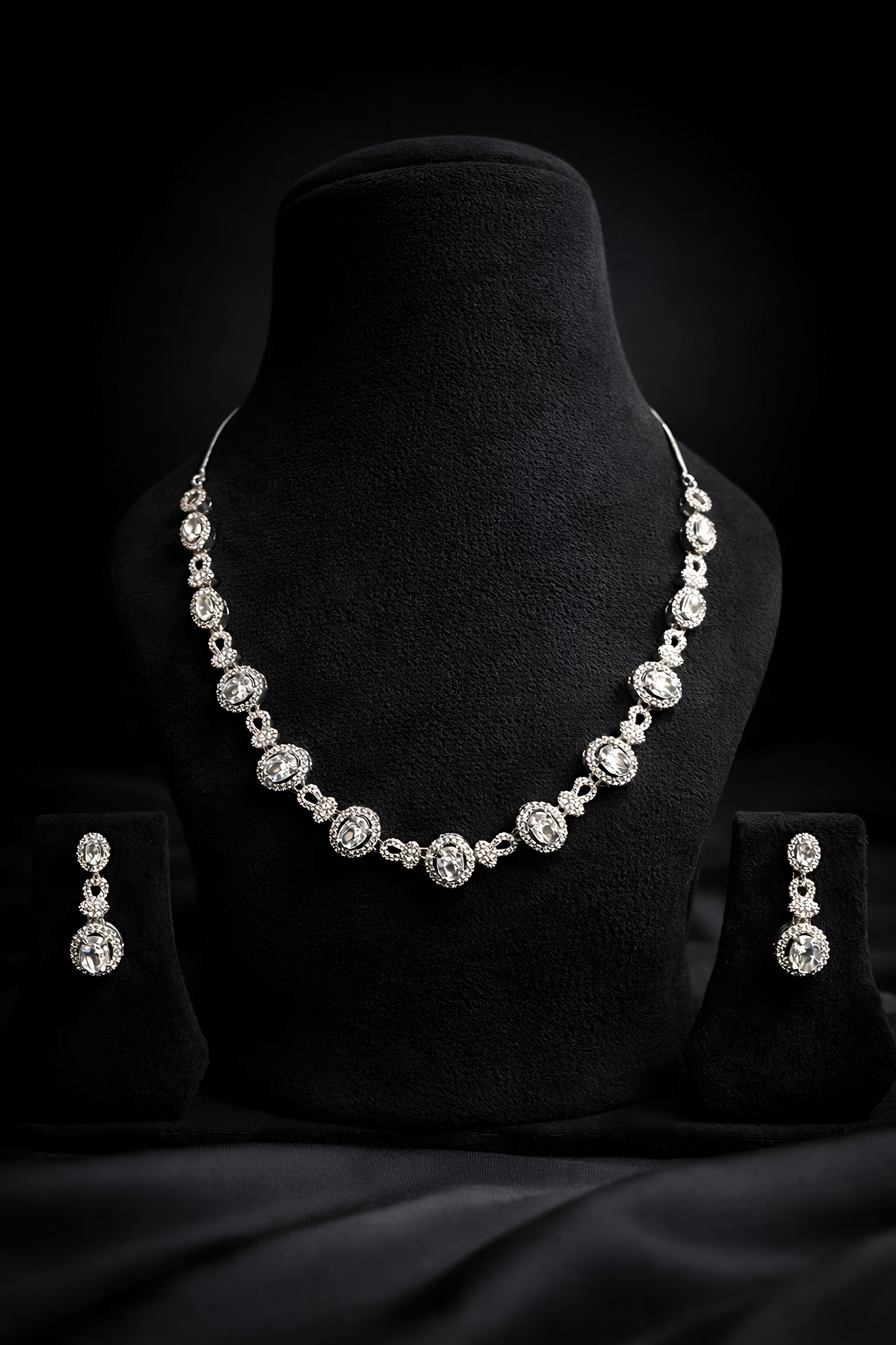 Elegant American Diamond Necklace Set (MAN18)