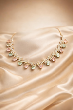 Mint Green & Blush Pink Designer Party Wear Jewellery Set (MAN17)