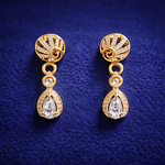Elegant Gold Plated American Diamond Necklace Set (MAN11)