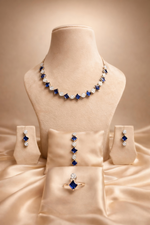 Royal Blue Stone Jewellery Combo Set for Women (MAN25)