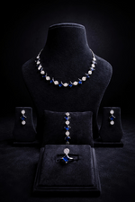 Royal Blue Stone Jewellery Combo Set for Women (MAN25)