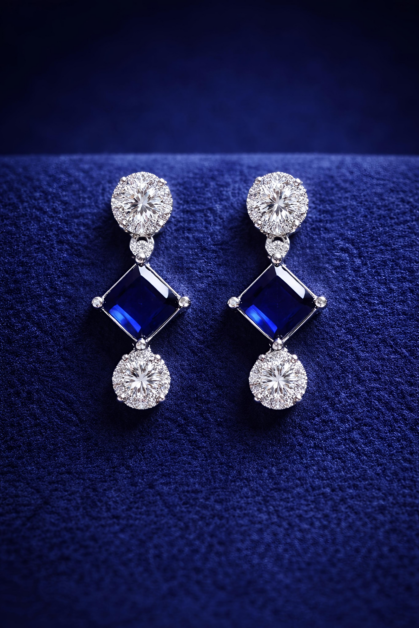 Royal Blue Stone Jewellery Combo Set for Women (MAN25)