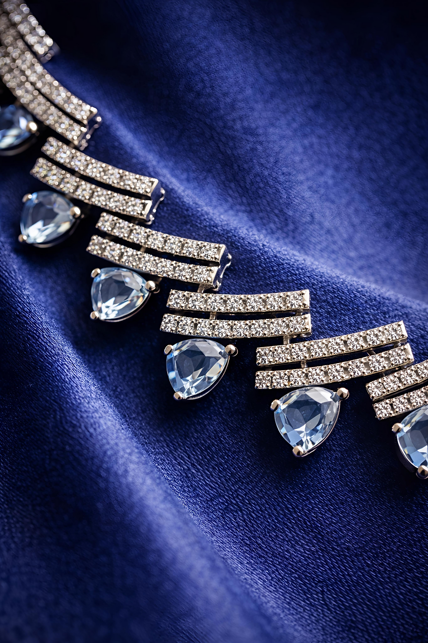 Crystal Drop American Diamond Necklace Set (MAN19)