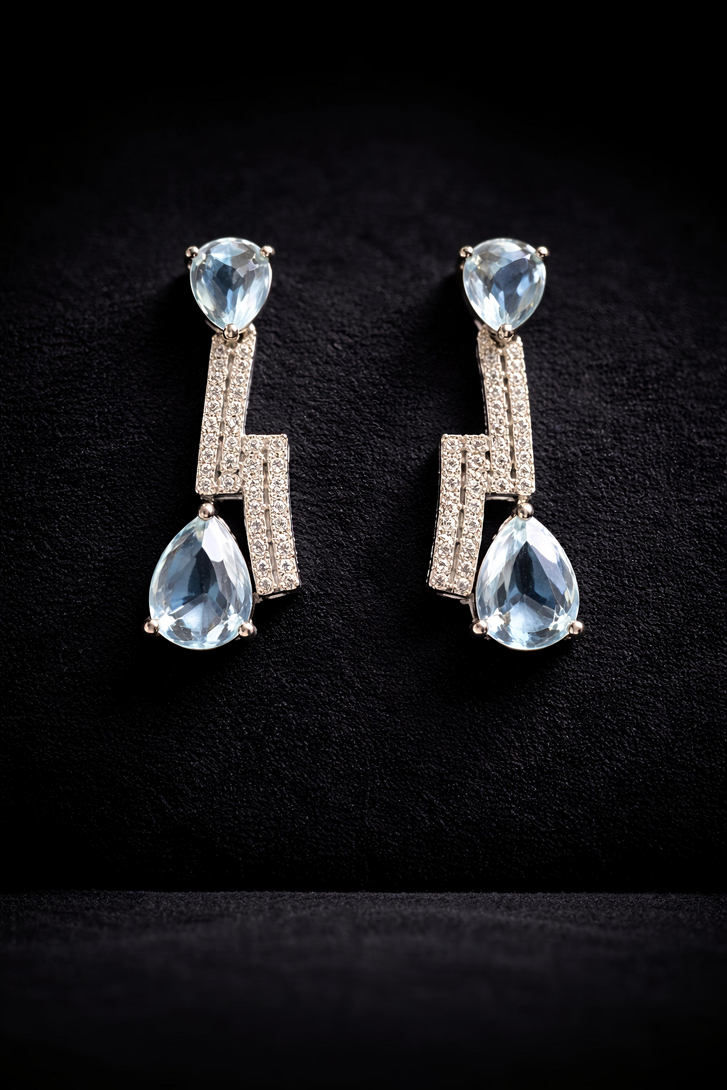 Crystal Drop American Diamond Necklace Set (MAN19)
