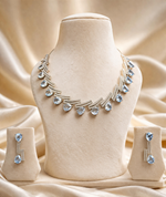 Crystal Drop American Diamond Necklace Set (MAN19)