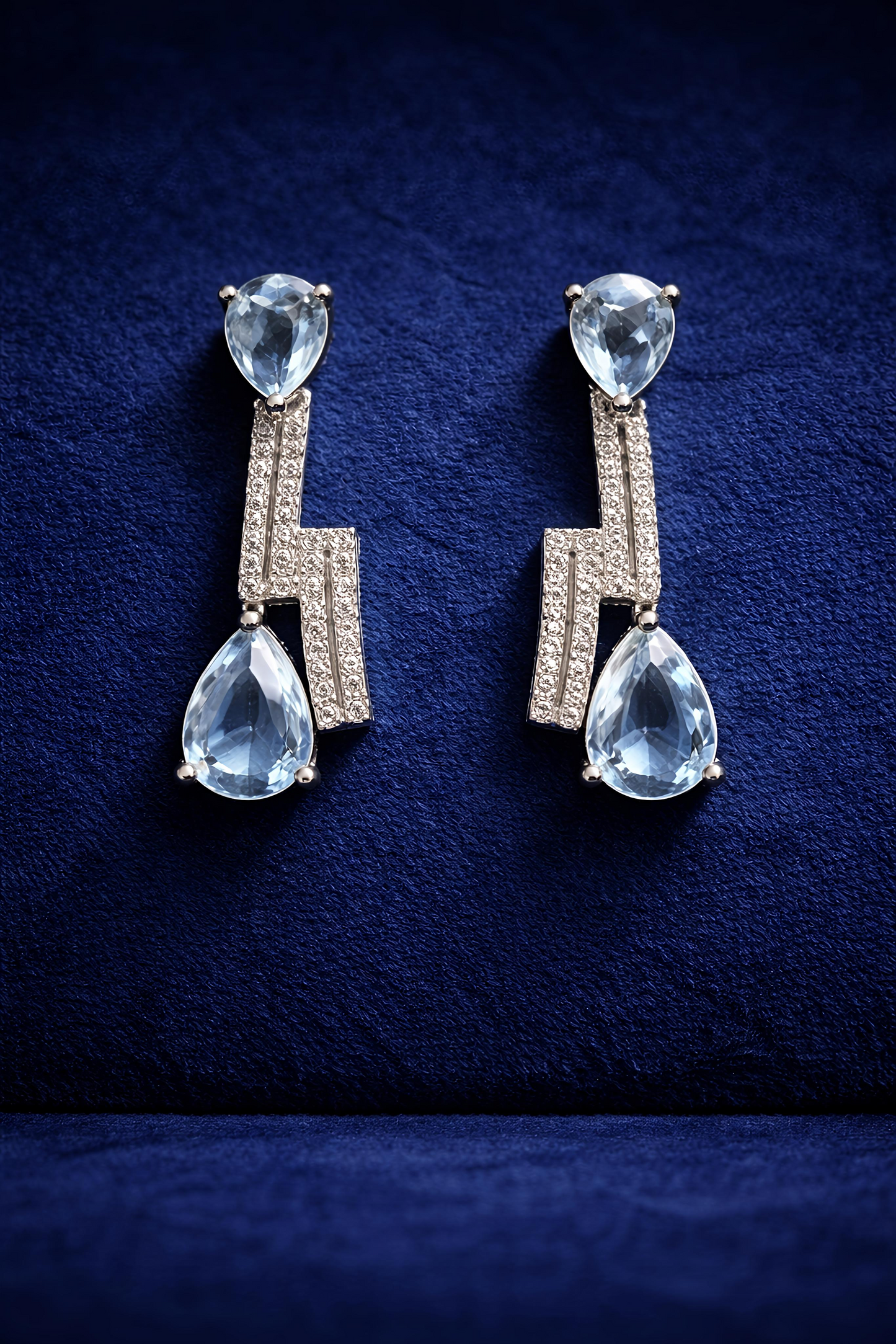 Crystal Drop American Diamond Necklace Set (MAN19)