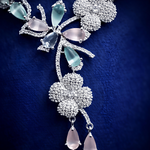 Pastel Floral American Diamond Necklace Set (MAN07)