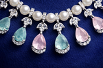 Luxury Pearl Pastel Stone Necklace Set (MAN04)