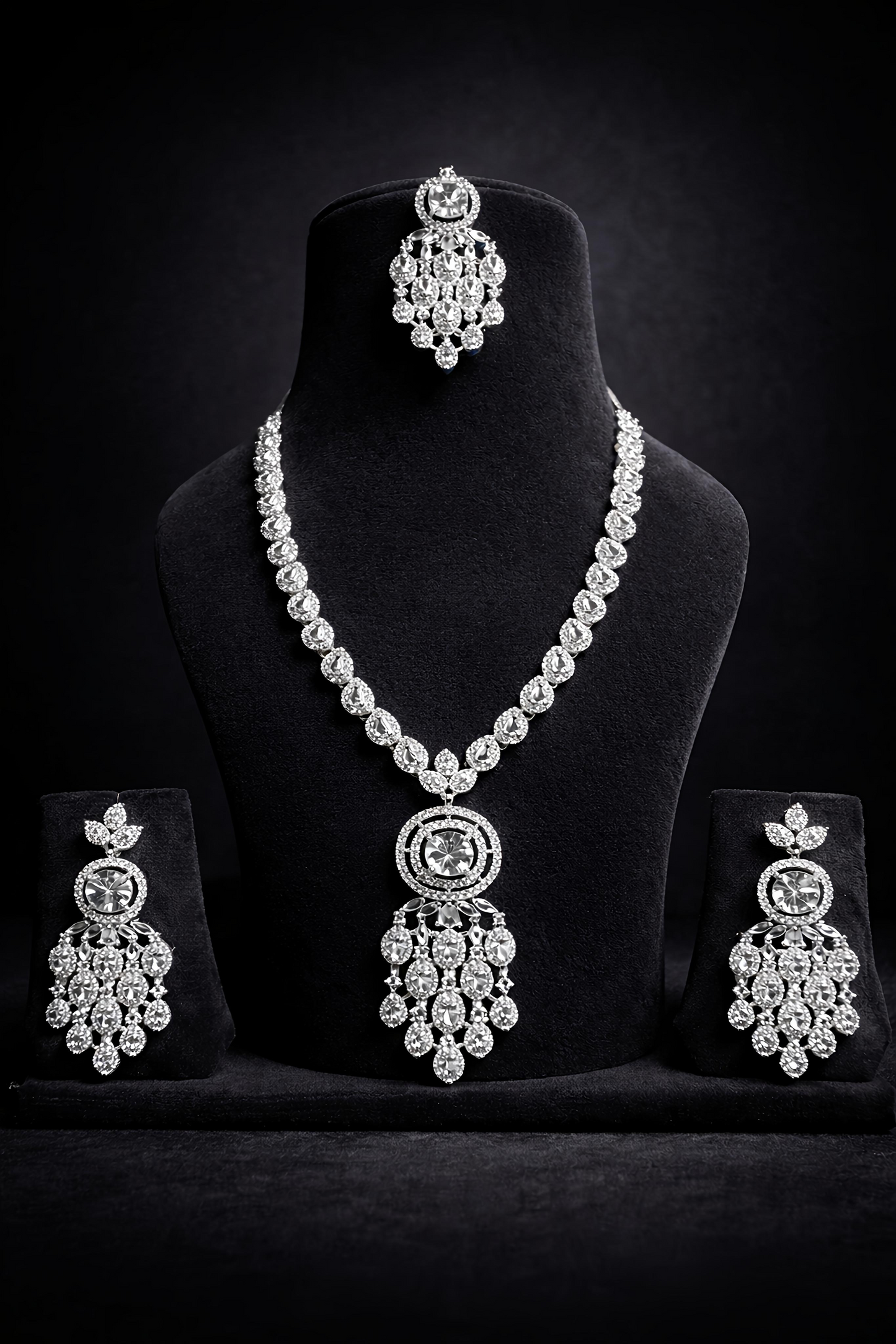 Luxury American Diamond Necklace Set (MAN01)