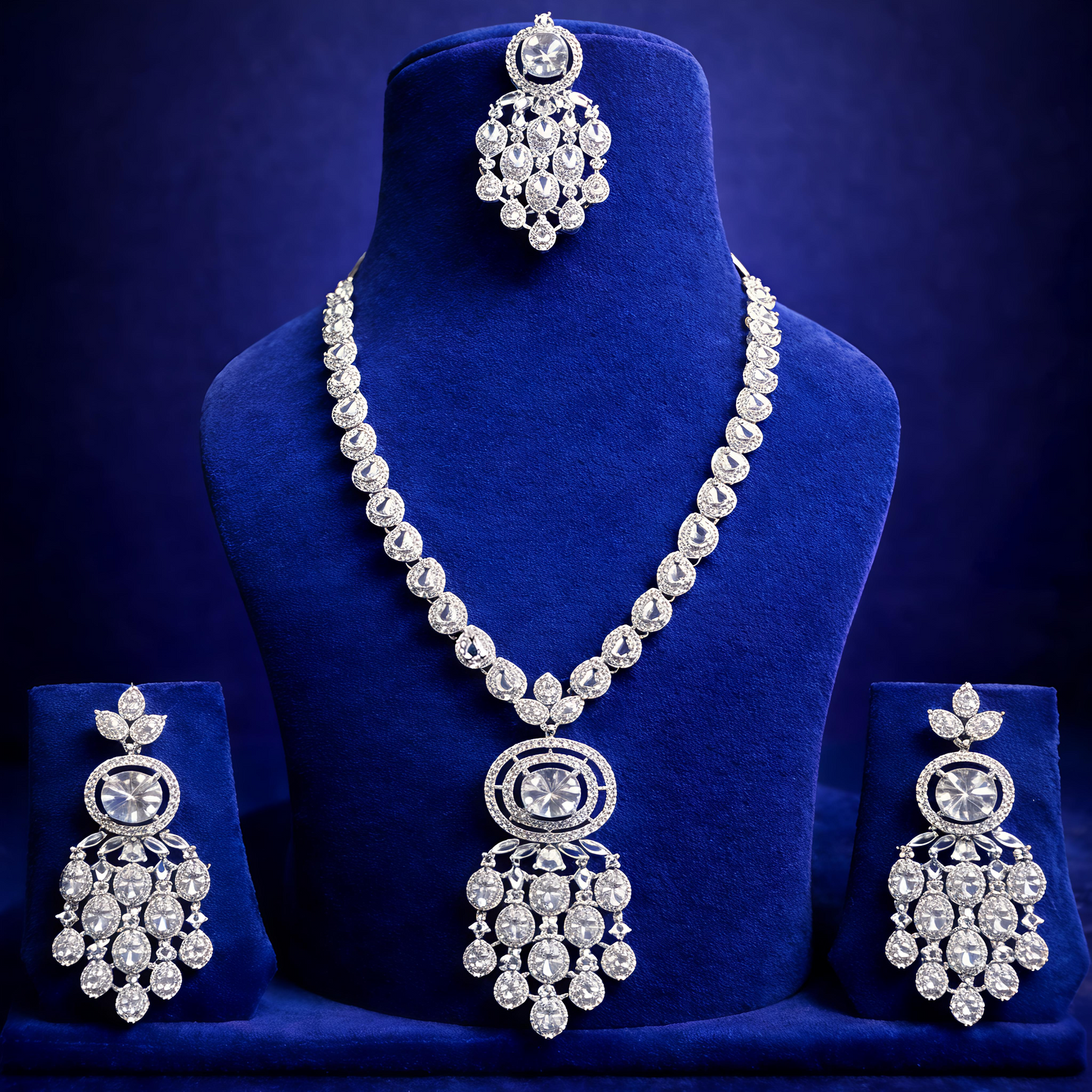 Luxury American Diamond Necklace Set (MAN01)