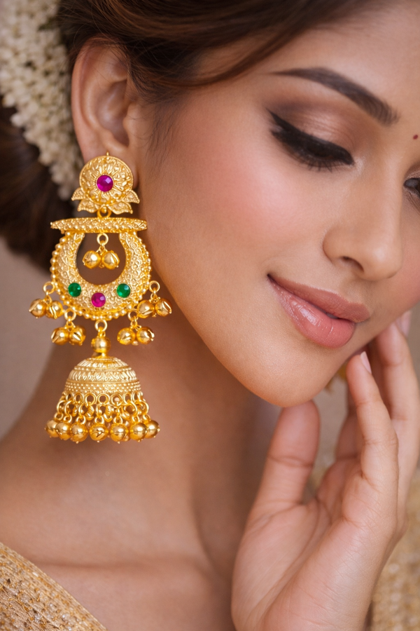 Traditional Gold Plated Jhumka Earrings (EAR19)