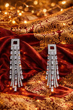Gold Tone Crystal Long Dangler Party Wear Earrings (EAR3)