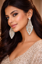Luxury Crystal Fan Drop Earrings for Women (EAR7)