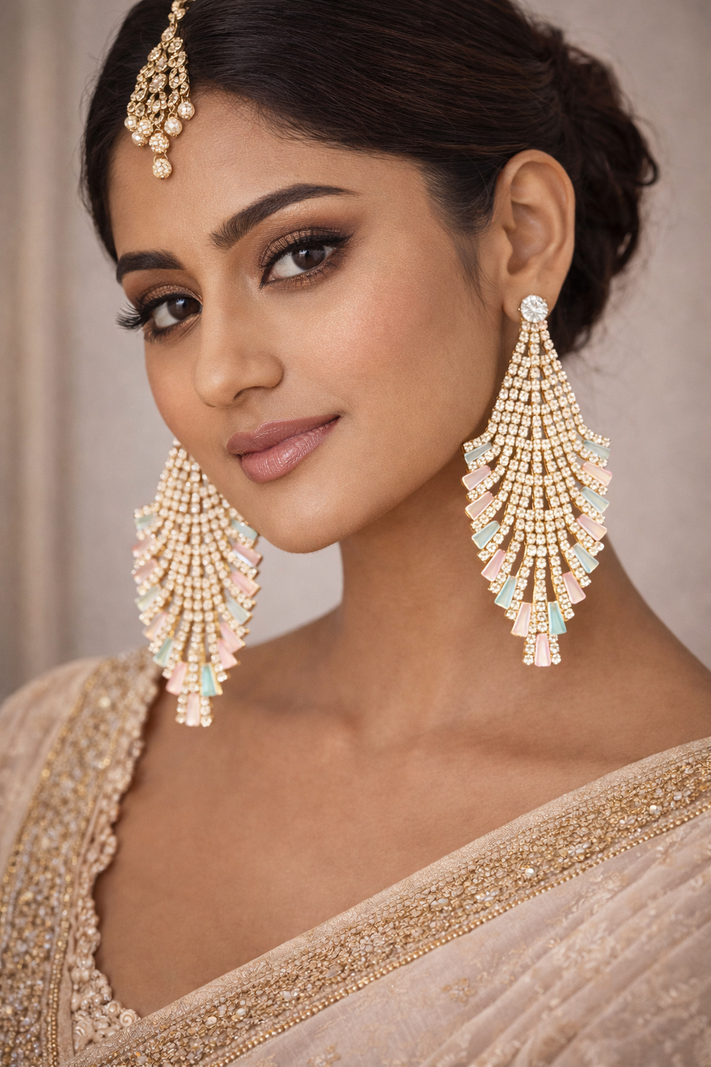 Elegant Crystal Tassel Drop Earrings for Women