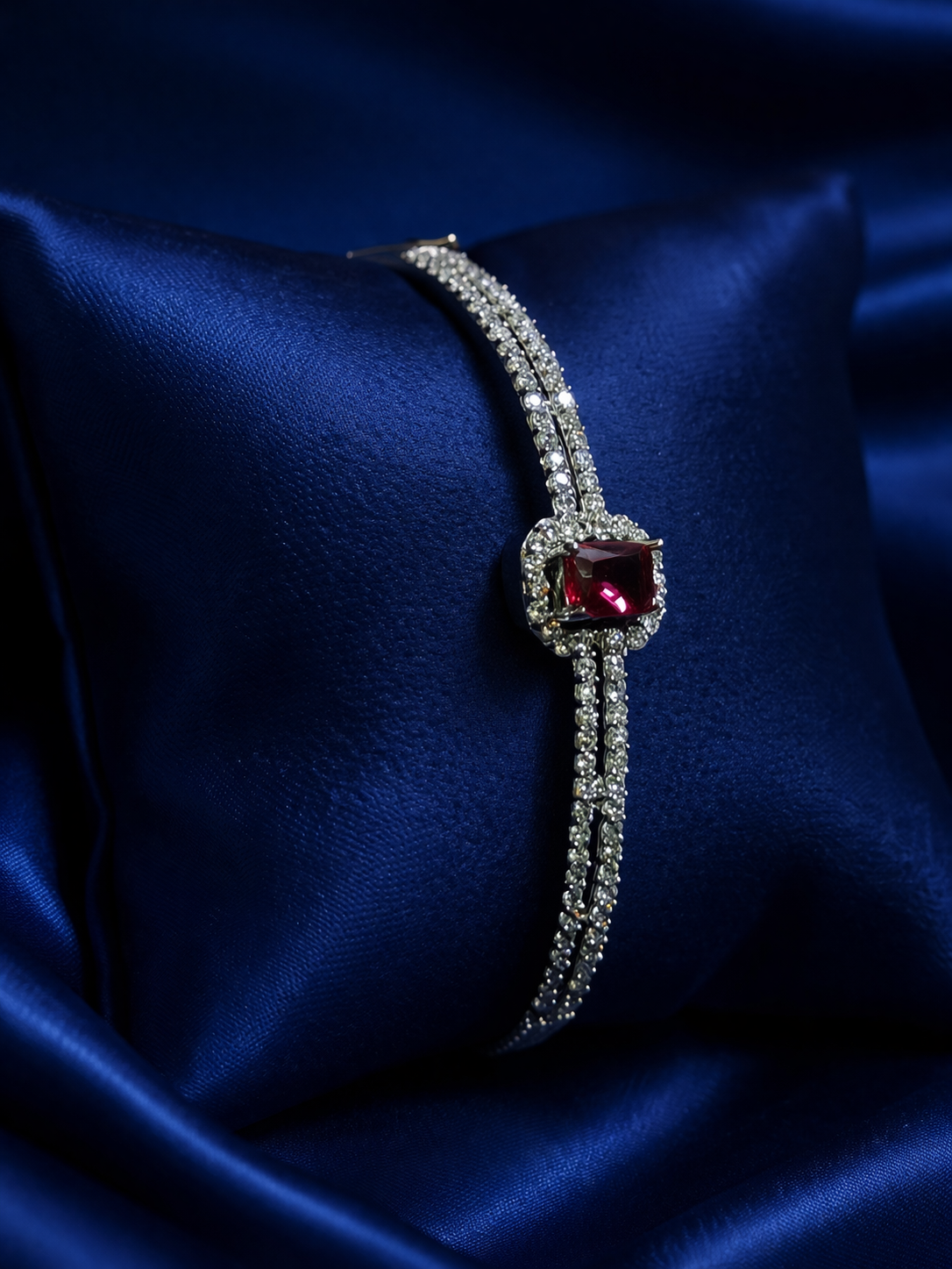 Premium Ruby Crystal Bracelet (BAR3)