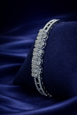 Luxury Diamond-Style Silver Bracelet (BAR2)